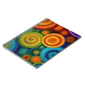 Carnet Cercles concentriques abstraits en multicolore vib (Côté gauche)