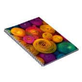Carnet Cercles concentriques multicolores texture abstrai (Côté Droit)