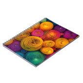 Carnet Cercles concentriques multicolores texture abstrai (Côté gauche)