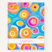 Carnet Cercles d'art Abstraits Couleurs vives NOM Esquiss (Devant)