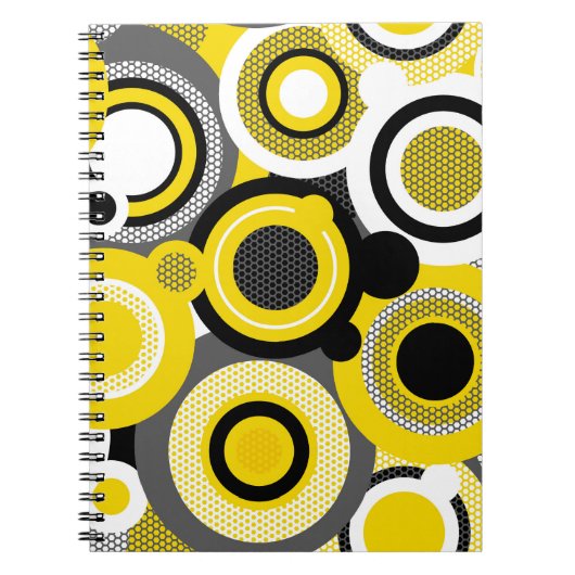Carnet Cercles de couleur, texture géométrique abstraite (Devant)