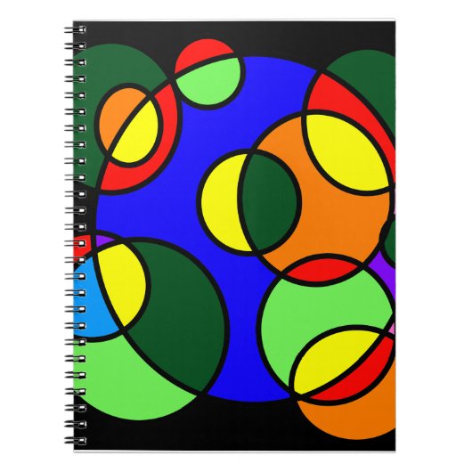 Carnet Cercles de couleurs arc-en-ciel (Devant)