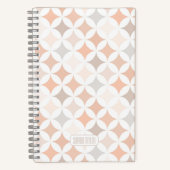 Carnet Cercles de diamant géométriques Tan (Recto)