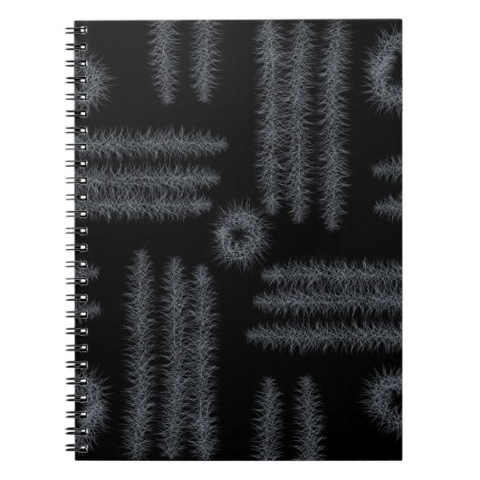 Carnet Cercles et lignes noirs et blancs (Devant)