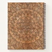 Carnet Cercles floraux en bois sculpté Mandala Personnali (Dos)