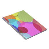 Carnet Cercles Géométriques Abstraits Colorés Personnalis (Côté Droit)