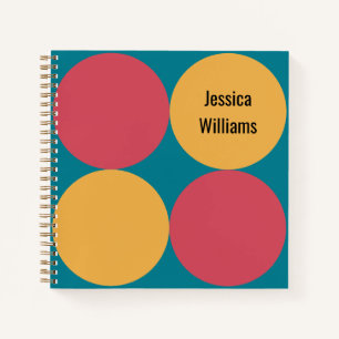 Carnet Cercles géométriques personnalisés de style modern
