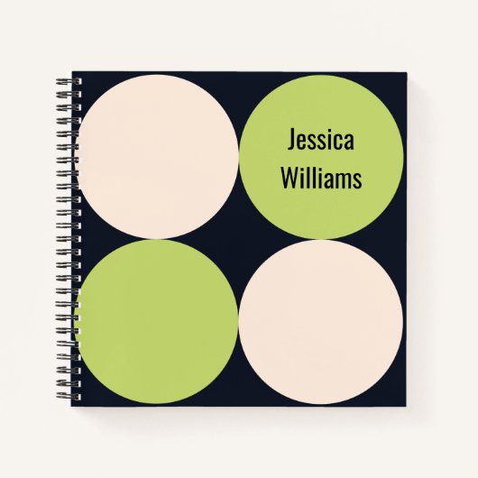 Carnet Cercles modernes du milieu du siècle Motif (Devant)