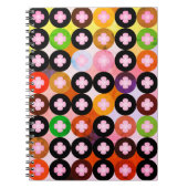 Carnet Cercles multicolores cool et Cloches roses (Devant)
