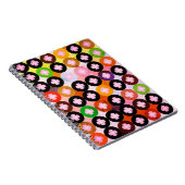 Carnet Cercles multicolores cool et trèfles roses (Côté Droit)