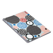 Carnet Cercles multicolores, design motif graphique. (Côté Droit)