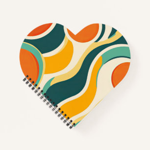Carnet Cercles orange et flux de couleurs