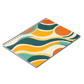 Carnet Cercles orange et flux de couleurs (Côté gauche)