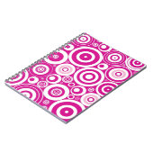 Carnet Cercles rétro concentrés rose et blanc (Côté gauche)