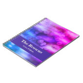 Carnet Cercles rose et violet modernes Conception abstrai (Côté gauche)