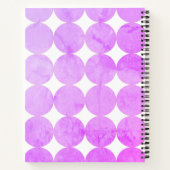 Carnet Cercles violets modernes | Monogramme (Dos)