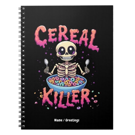 Carnet Cereal Killer Breakfast Funky Cereal Bowl Skeleton (Devant)