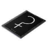 Carnet Ceres système solaire stylisé en argent martelé (Côté gauche)