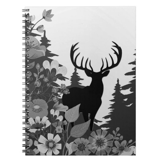 Carnet Cerf à grande ramure hors de la forêt (Devant)