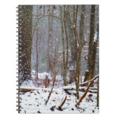 Carnet cerf à queue blanche dans la neige (Devant)