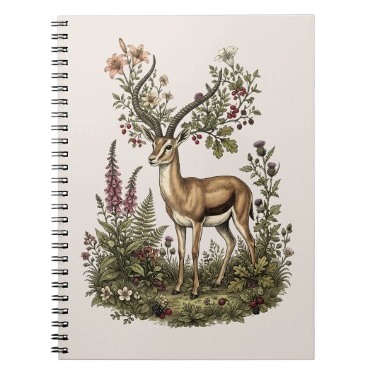 Carnet Cerf aux fleurs sauvages  (Devant)