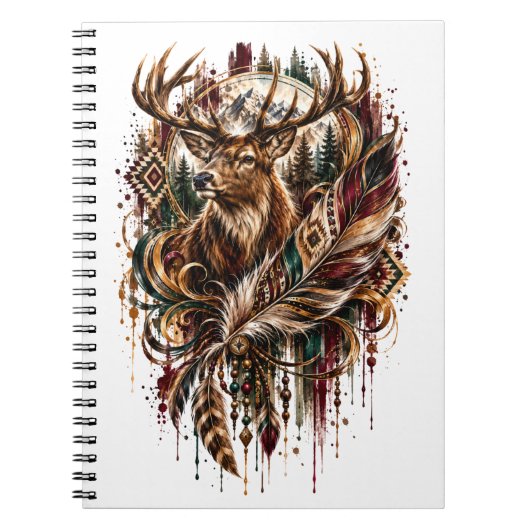 Carnet Cerf Bohème, Rêvant de Cerf (Devant)