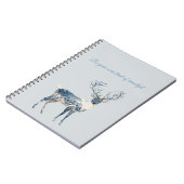 Carnet Cerf Chic Bleu Blanc (Côté gauche)