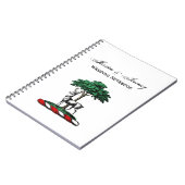 Carnet Cerf Daim devant un Arbre Emblème de Blason Crête (Côté gauche)