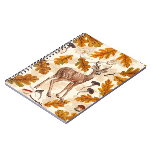 Carnet Cerf dans la forêt automnale (Côté gauche)