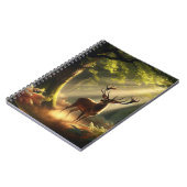 Carnet Cerf dans la forêt matinale (Côté gauche)