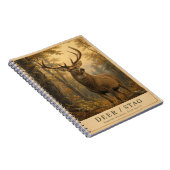 Carnet Cerf dans les bois VINTAGE (Côté Droit)