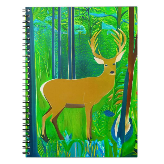 Carnet Cerf dans un cadre forestier d'Imaginaire (Devant)