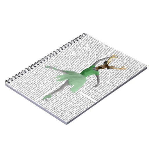 Carnet Cerf de ballet en vert (Côté gauche)