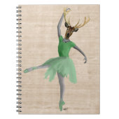 Carnet Cerf de ballet en vert 2 (Devant)