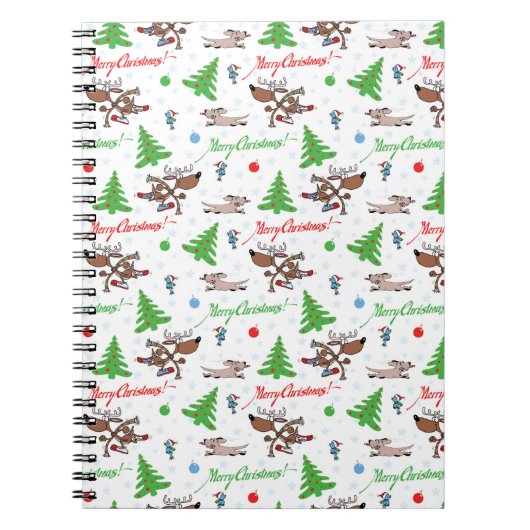 Carnet cerf de Noël fou (Devant)