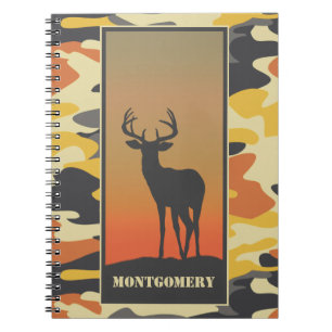 Carnet Cerf de Virginie et spirale camouflage