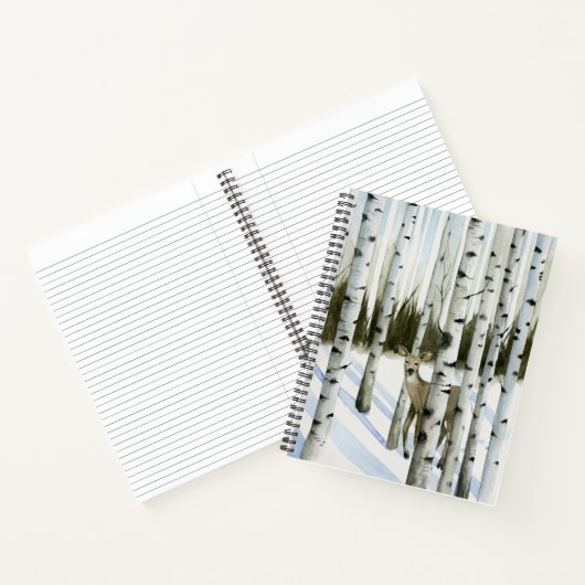 Carnet Cerf en chute de neige (Intérieur)