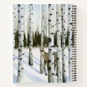 Carnet Cerf en chute de neige (Dos)