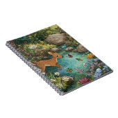 Carnet Cerf Fantaisiste dans l'Étang de la Forêt Enchanté (Côté Droit)