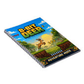 Carnet Cerf, Pixel Art 8 Bits Rétro (Côté Droit)