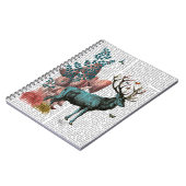 Carnet Cerf Turquoise en Forêt de Champignons (Côté gauche)