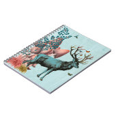 Carnet Cerf Turquoise en Forêt de Champignons 2 (Côté gauche)