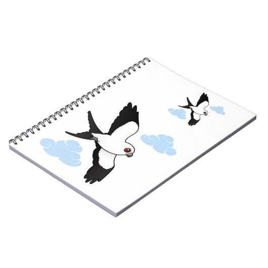 Carnet cerf-volant Hirondelle-coupé la queue en vol (Côté gauche)