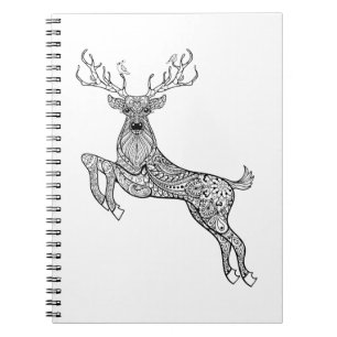 Carnet Cerfs communs à cornes magiques avec le