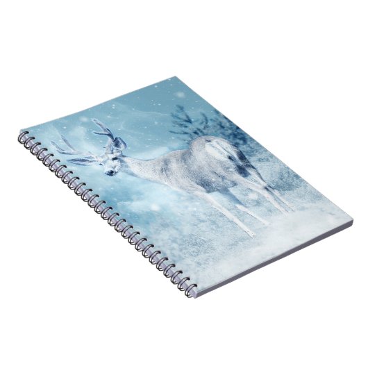 Carnet Cerfs et pins d'hiver (Côté Droit)