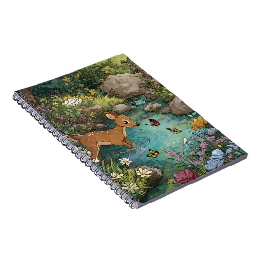 Carnet Cerfs Fantaisistes dans l'Étang de la Forêt Enchan (Côté Droit)