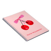 Carnet Cerise & Bow rose (Côté Droit)