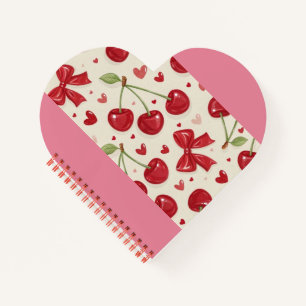 Carnet Cerise Coquette et Ruban Rouge