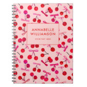 Carnet Cerise & Nœud Rose (Devant)