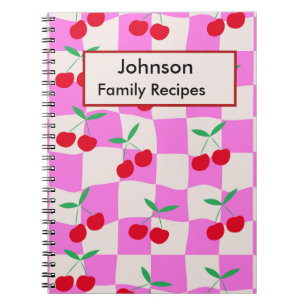 Carnet Cerises à carreaux sur des recettes personnalisées